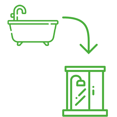 Badewanne zur barrierearmen Dusche umbauen