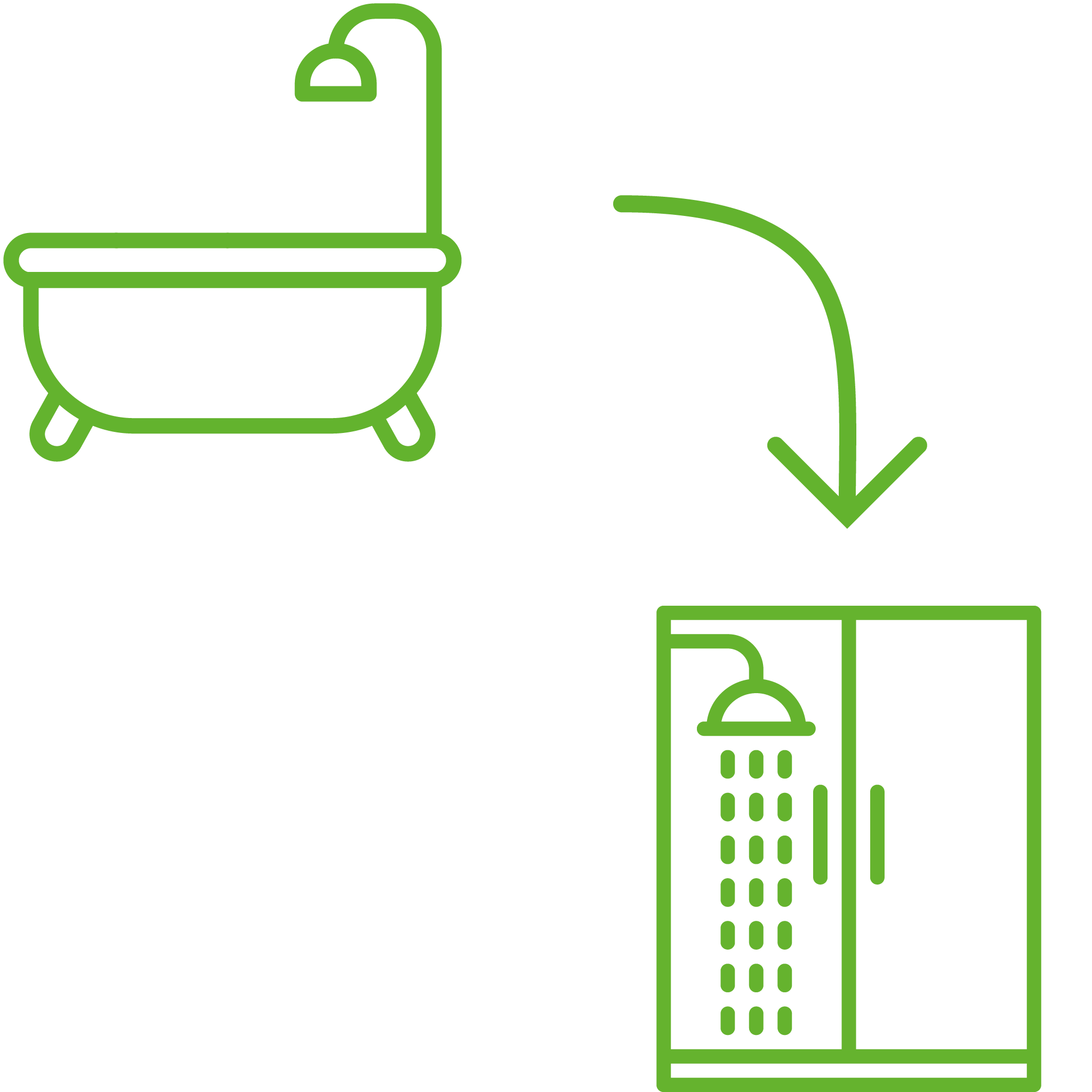 Badewanne zur barrierearmen Dusche umbauen