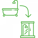 Umbau Badewanne zur barrierearmen Dusche Umbau Badewanne zur barrierearmen Dusche